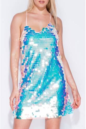 Rochie furou cu paiete Hologram