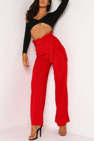 Pantalon Caprice Rosu