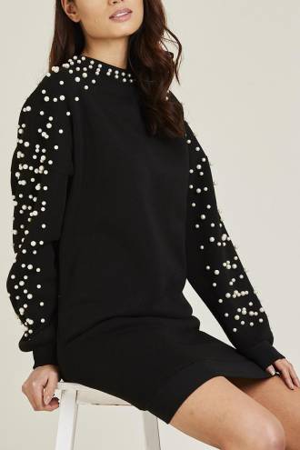 Rochie/pulover Pearl Black