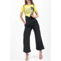 Pantalon evazat tip salopeta Straps