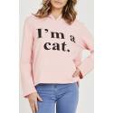 Hanorac "I'm a cat" Pink