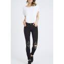 Jeans skinny cu aspect uzat Rock