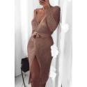 Rochie/cardigan Kalipso Pink Gold Long