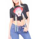 Tricou cu imprimeu Crop Girl