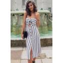 Rochie Stripe White