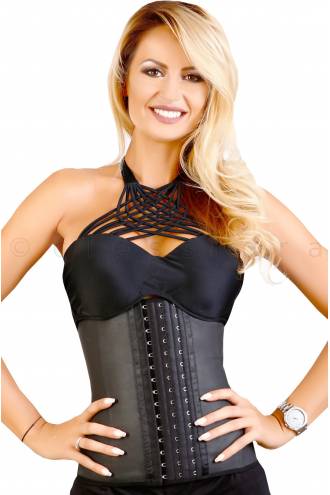 Corset Latex Negru - Glossy