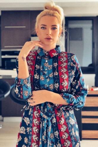 floral-scarf-print-waist-tie-shirt-dress