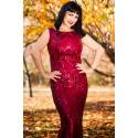 Rochie lunga cu paiete Charlotte Red