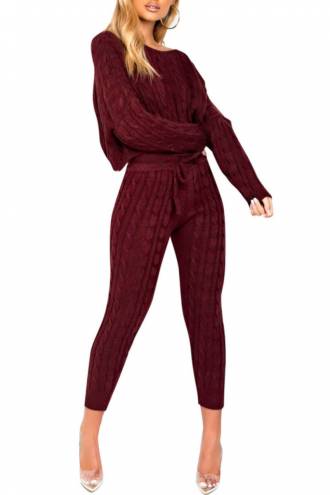 Compleu Tricot Bordo