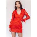 Rochie Tassels Red