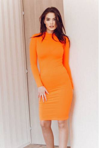 Rochie Susy Neon Orange