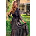 Rochie Samantha Metallic Black