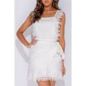 Rochie mini din dantela Sweet White