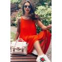 Rochie midi plisata Oranj