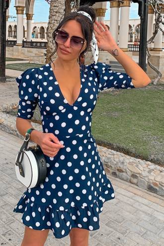 Rochie Navy Dots