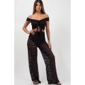 Compleu pantalon si bustiera Fishnet