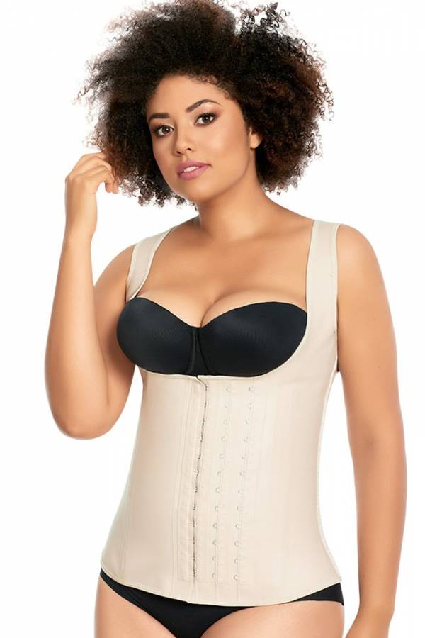 Vesta tip corset modelator cu spate plin si bretele late